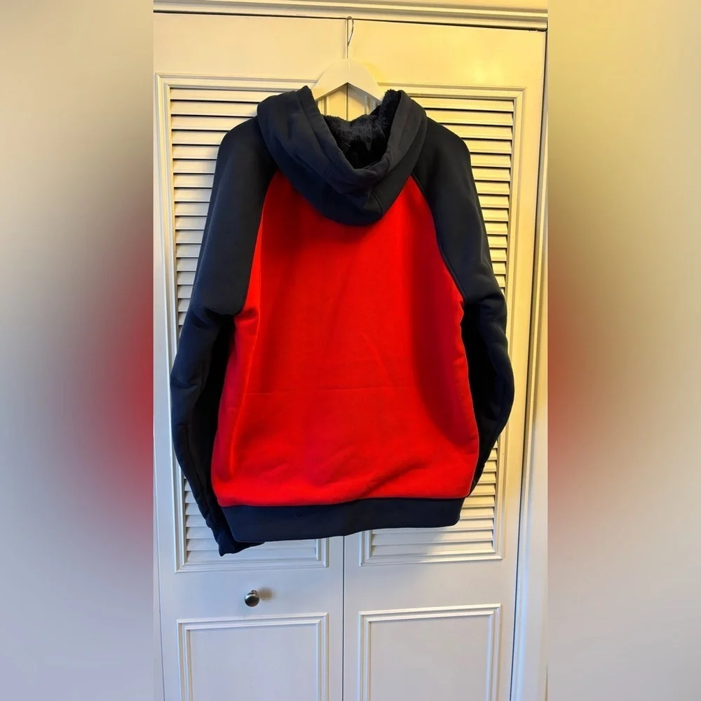 U.S. Polo Assn. Red and Blue Zip Up Sweater NWOT SZ L